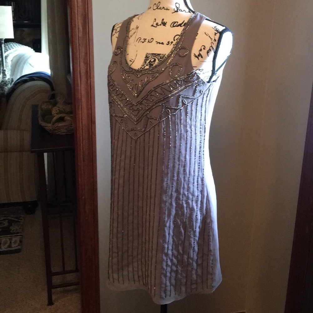 Forever 21 Sleeveless Beaded Front Dress